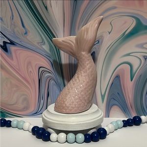 Pink Ceramic Mermaid Tail Decoration